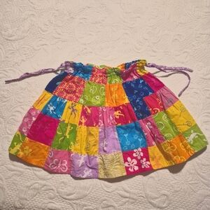 Starfish girls size XL or 8 patchwork drawstring waist skirt VGUC